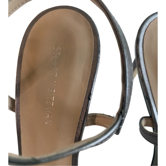 Authentic-Stuart Weitzman Starla 105 Leather Sandal 6.5 - Picture 4 of 6